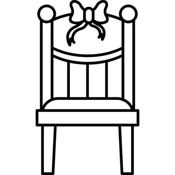 Chair Web Icon Simple Design — Stock Vector