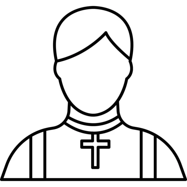 Priester Web Icoon Eenvoudige Illustratie — Stockvector