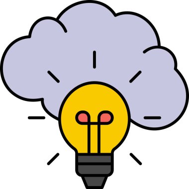 Bir fikrim var. Web simgesi basit illüstrasyon