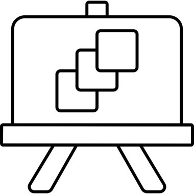 Sunum. Web simgesi basit illüstrasyon