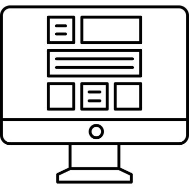 lcd. Web simgesi basit illüstrasyon