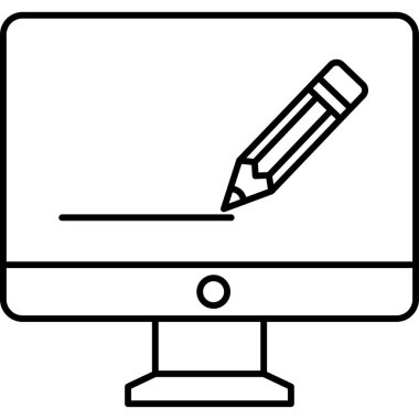 Kalem. Web simgesi basit illüstrasyon