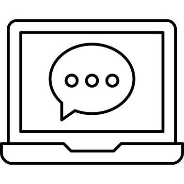 Konuş. Web simgesi basit illüstrasyon