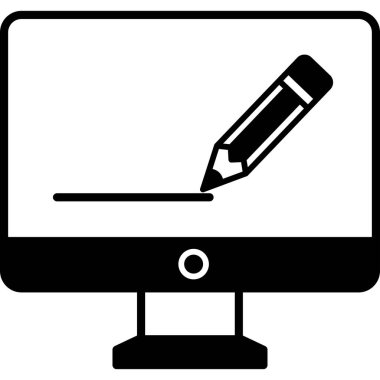 Vektör sembol yazılıyor. bilgisayar illüstrasyonu