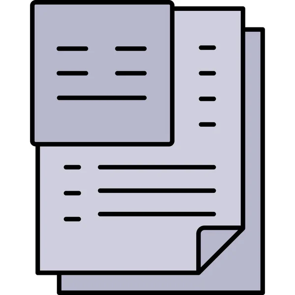 Documento Arquivo Ilustração Simples — Vetor de Stock