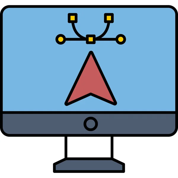 电脑屏幕 Web图标 — 图库矢量图片