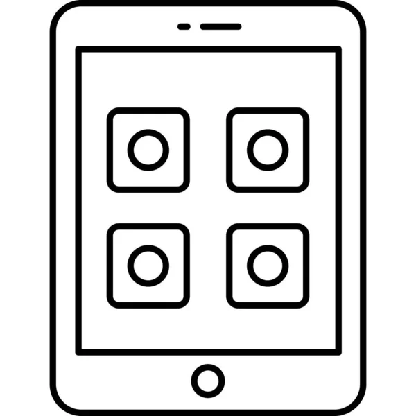 Teléfono Móvil Ilustración Simple — Vector de stock