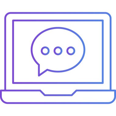 Sohbet. Web simgesi basit illüstrasyon