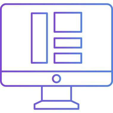 Modern bilgisayar simgesinin vektör illüstrasyonu