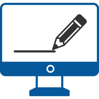 Bilgisayar. Web simgesi basit illüstrasyon