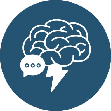 Beyin simgesinin vektör illüstrasyonu