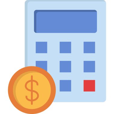 Hesap makinesi. Web simgesi basit illüstrasyon