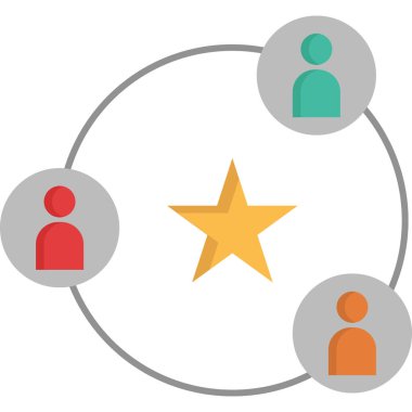 Bir grup insanın vektör çizimi