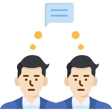 Tartışma. Web simgesi basit illüstrasyon