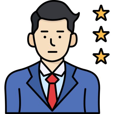 İş adamı. Web simgesi basit illüstrasyon