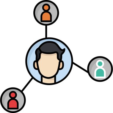 İnsanlar. Web simgesi basit illüstrasyon