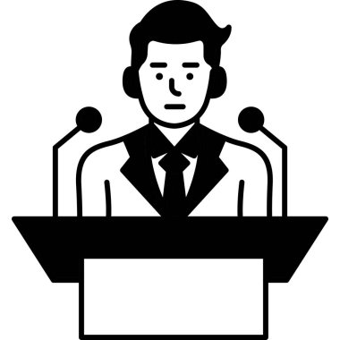 İş adamı. Web simgesi basit illüstrasyon