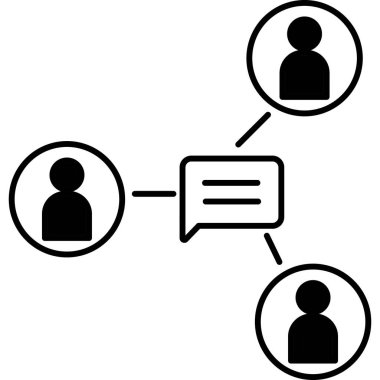 İletişim. Web simgesi basit illüstrasyon