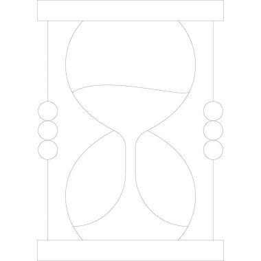 Kum saati simgesinin vektör çizimi