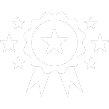 Bir yıldız simgesinin vektör illüstrasyonu