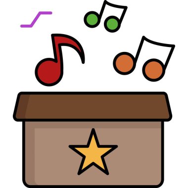 Müzik. Web simgesi basit illüstrasyon