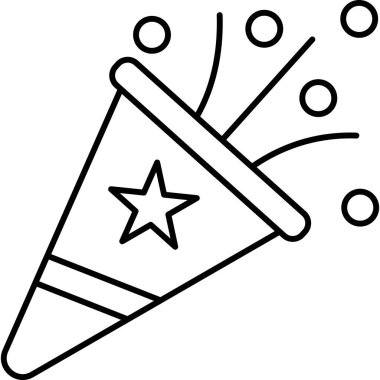 Havai fişekler. Web simgesi basit illüstrasyon