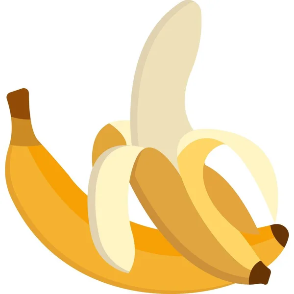 Banana Bananas Ilustração Vetor Sobre Fundo Branco — Vetor de Stock