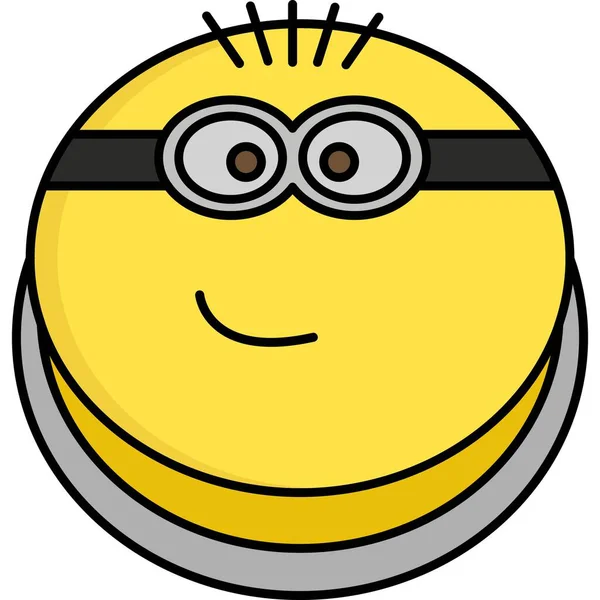 Smiley Face Yellow Eyes — Stock Vector