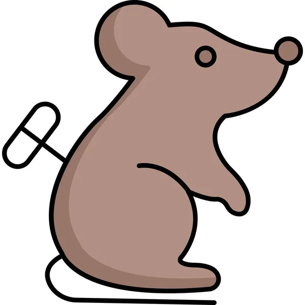 Uma Ilustração Desenho Animado Rato — Vetor de Stock