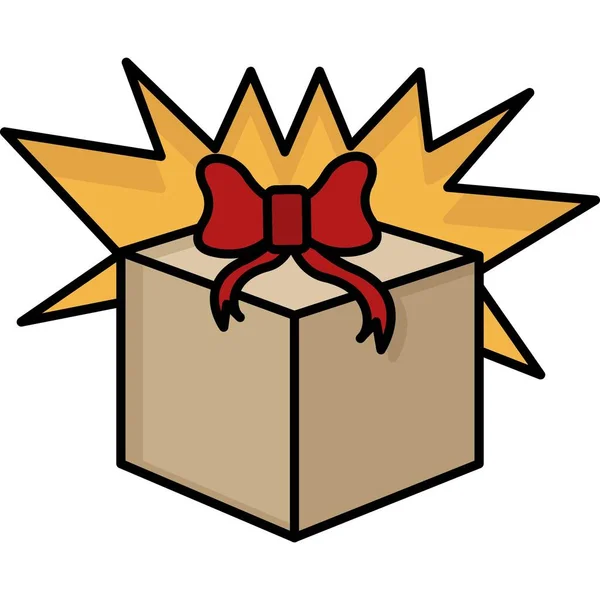 Gift Box Ribbon Vector Illustration Design — Stock Vector