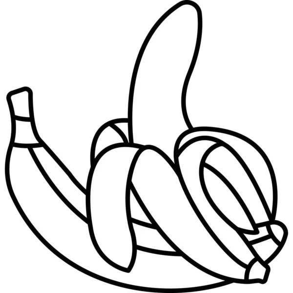 Icône Banane Illustration Contour Des Icônes Vectorielles Poivre Pour Toile — Image vectorielle