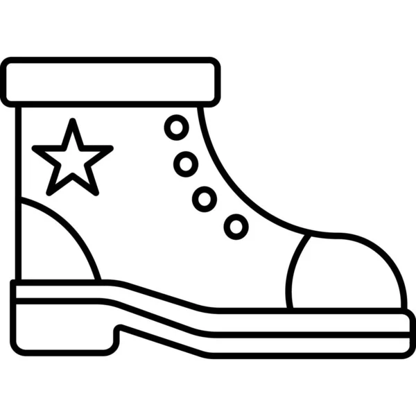 Laarzen Web Icoon Eenvoudige Illustratie — Stockvector