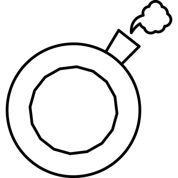 Ilustración Vectorial Solo Icono Aislado Bomba — Vector de stock