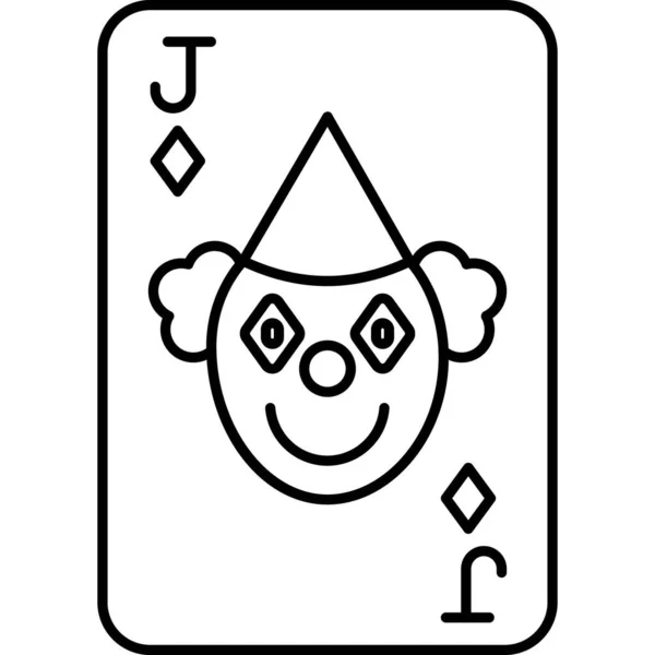 一个快乐微笑的矢量图解 扑克牌 — 图库矢量图片