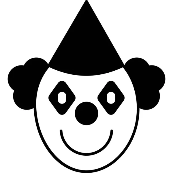 Clown Web Symbol Einfache Illustration — Stockvektor