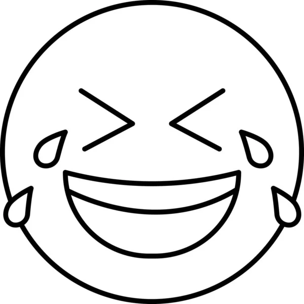 Emoticono Facial Ilustración Simple — Vector de stock