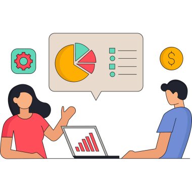 Kolayca düzenleyebilen veya düzenleyebilen Finansal Planlama İllüstrasyonu