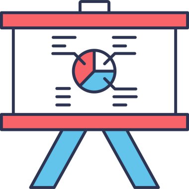 Sunum. Web simgesi basit illüstrasyon