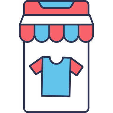 Alışveriş. Web simgesi basit illüstrasyon