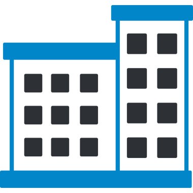 Bina. Web simgesi basit illüstrasyon