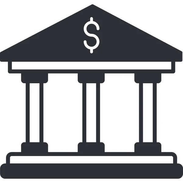 Bank Gebouw Vectorillustratie — Stockvector