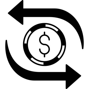 Dolar. Web simgesi basit illüstrasyon