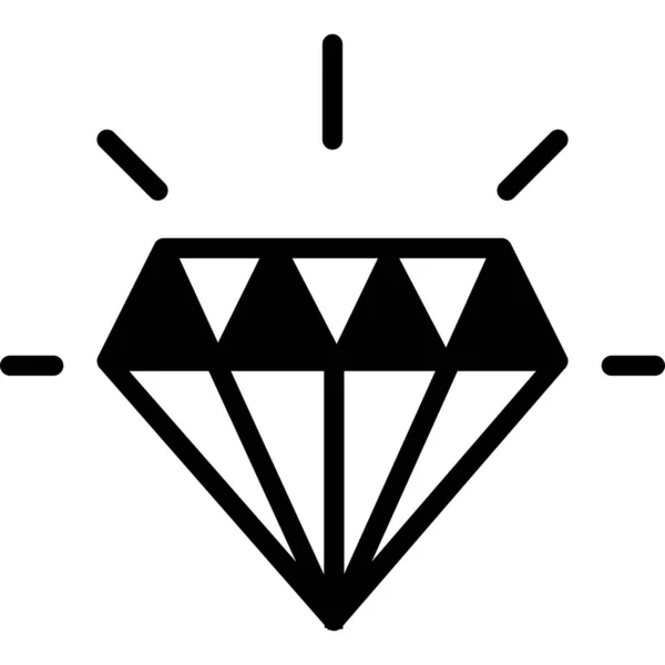 Діамант Веб Іконка Проста Ілюстрація — стоковий вектор