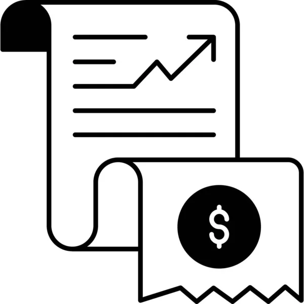 Financieel Verslag Eenvoudige Illustratie — Stockvector