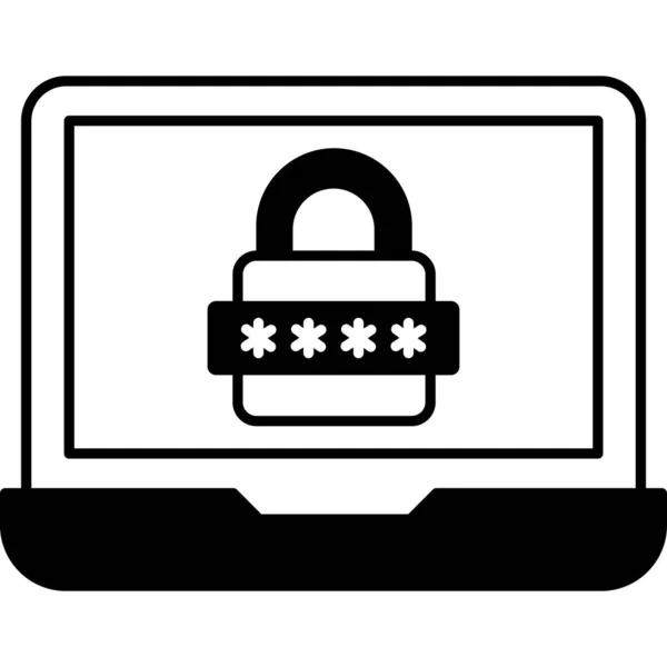 Sicherheit Web Symbol Einfache Illustration — Stockvektor