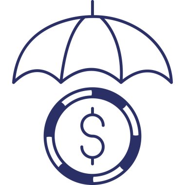 sigorta vektör simgesi modern basit ve asgari biçim