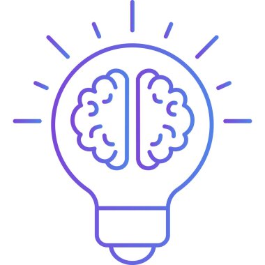 Beyin vektör simgesi modern basit ve minimalist kavram