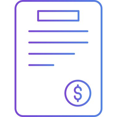 Fatura. Web simgesi basit illüstrasyon