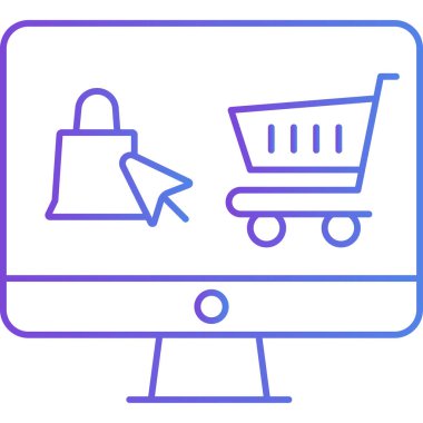 İnternetten alışveriş. Web simgesi