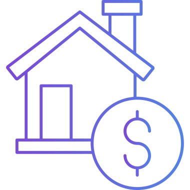 Banka vektör simgesi. biçim iki renkli düz sembol, mavi ve beyaz renkler, yuvarlak açılar, siyah arkaplan